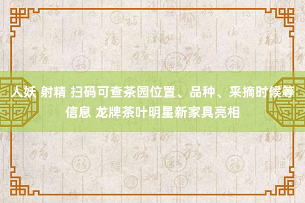 人妖 射精 扫码可查茶园位置、品种、采摘时候等信息 龙牌茶叶明星新家具亮相
