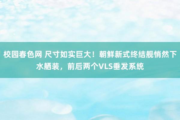 校园春色网 尺寸如实巨大！朝鲜新式终结舰悄然下水舾装，前后两个VLS垂发系统